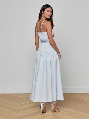 Rima Maxi Dress in Pale Mist Blue | L'AGENCE Rima Maxi Dress in Pale Mist Blue | L'AGENCE