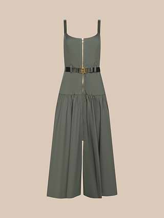 olive green belted dress Womens Friends Like These Olive Green 2-In-1 Belted Peplum Satin Midi Dress US 20