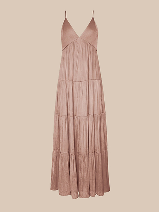 lua maxi dress L'AGENCE Lua Tiered Maxi Dress In Hazelnut