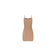 The Raye Slip Lining Dress is a nude-colored, sleeveless design made from stretch jersey, featuring thin adjustable straps and shown against a plain white background.
