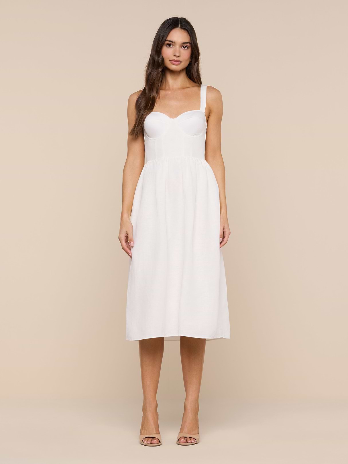 Tiani Bustier Dress in Ivory | L'AGENCE