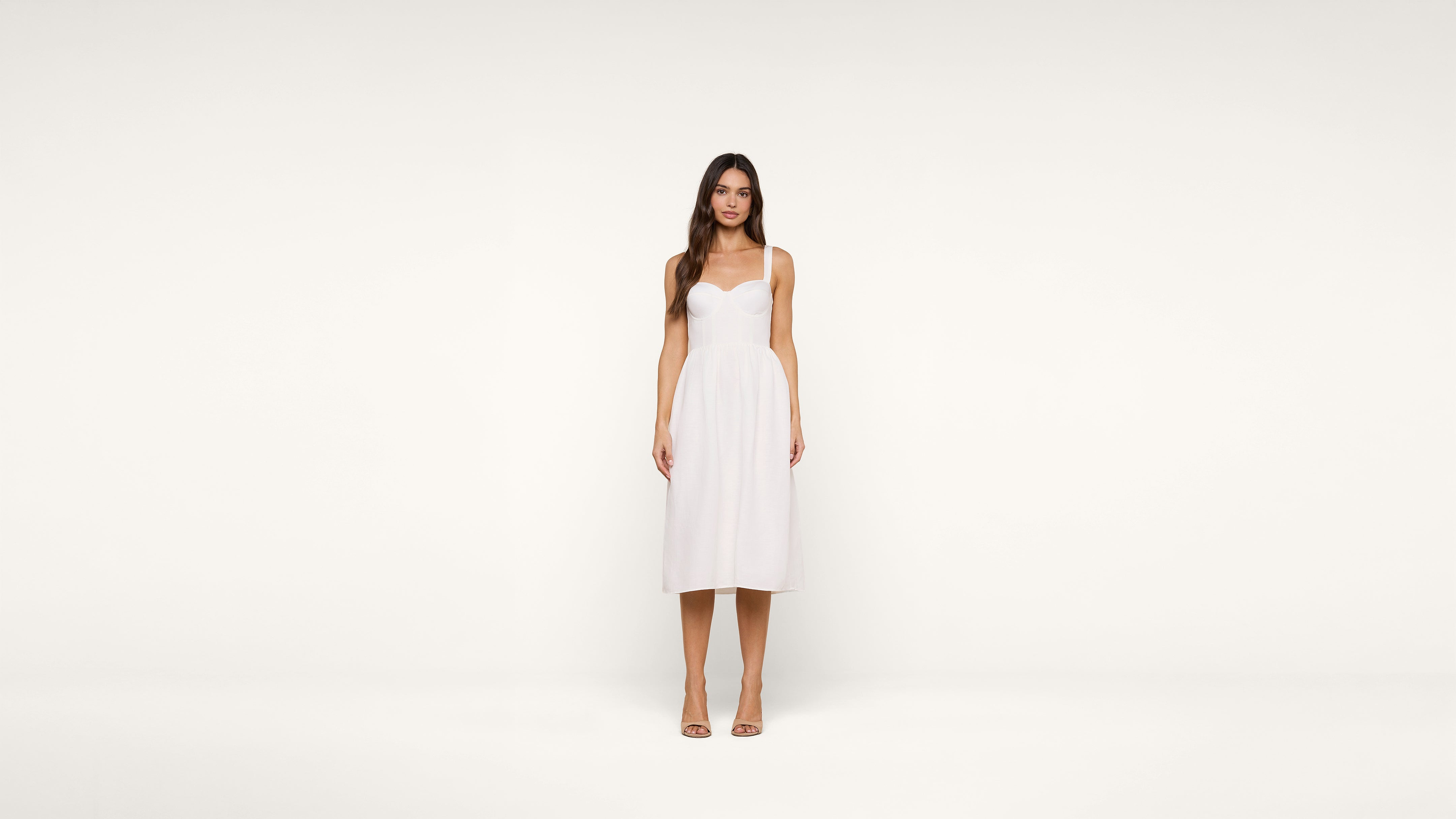 Tiani Bustier Dress in Ivory | L'AGENCE