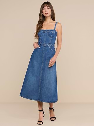 bustier denim dress Kenneth Cole