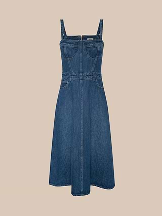 liu jo denim bustier dress Liu Jo Denim Bustier Dress in Blue