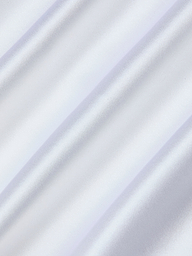 Close-up view of pale, silvery-white satin fabric with soft, diagonal folds creating subtle shadows and a glossy, reflective surface—perfect for the Sayla Silk Gown, capturing vintage glamour.