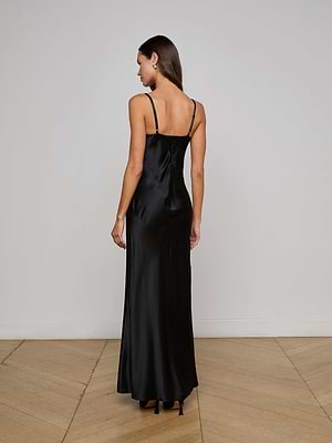 L'AGENCE Sayla Silk Gown In Black L'AGENCE Sayla Silk Gown In Black