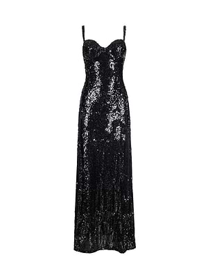 Karma Sequin Maxi Dress in Black | L'AGENCE Karma Sequin Maxi Dress in Black | L'AGENCE