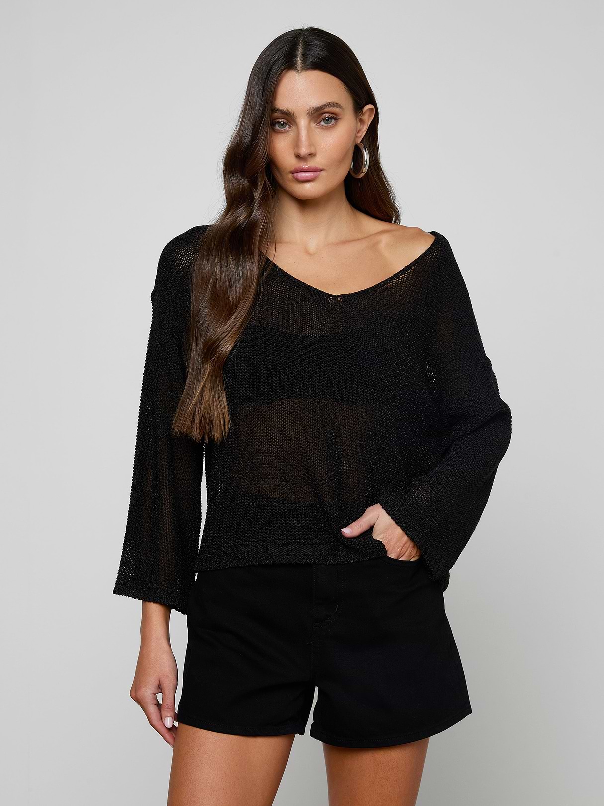 Ethan Knit Pullover in Black | L'AGENCE
