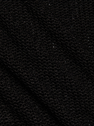 Close-up of Ethan Knit Pullovers black knit fabric, featuring a waffle-like grid pattern. The surface looks soft and textured, with visible shadows highlighting its relaxed fit and intricate design.