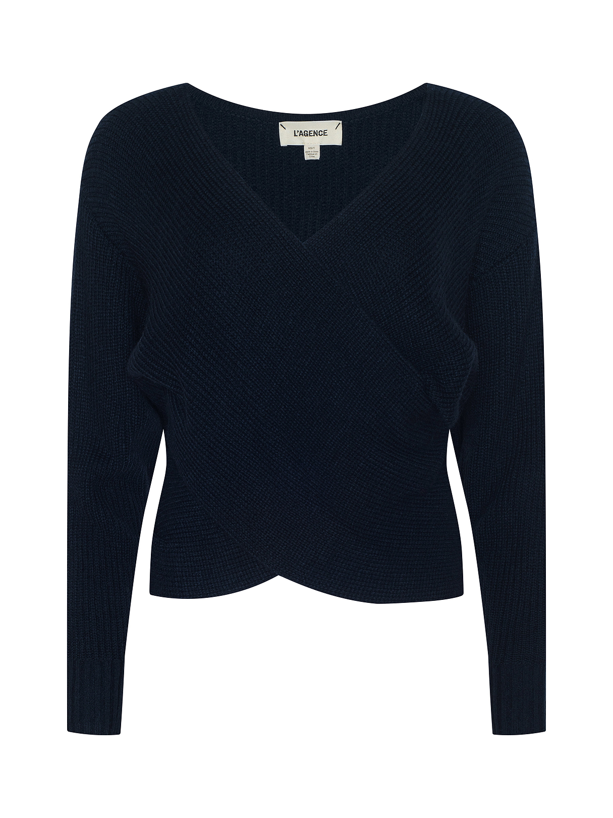 Antonella Crossover Sweater in Midnight | L'AGENCE Antonella Crossover Sweater in Midnight | L'AGENCE