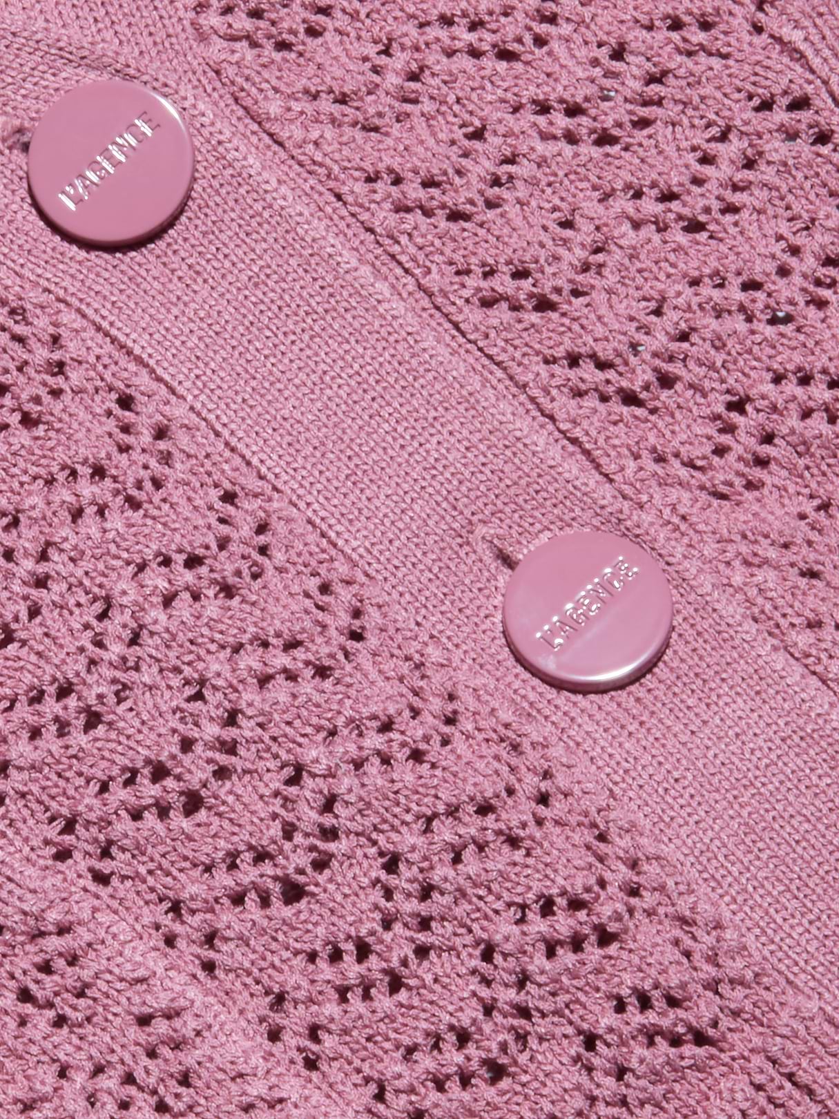 Orla Pointelle Knit Cardigan in Lilas | L'AGENCE