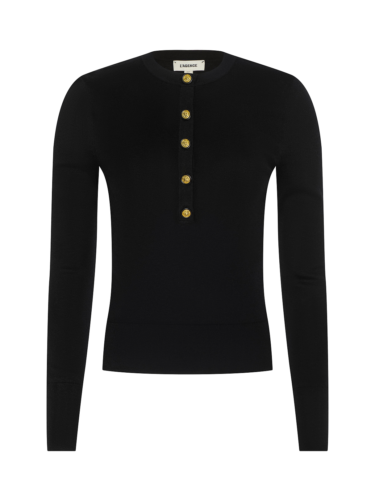 トップス ANDWANG Insignia Ribbon Knit Top black the-black-seam-colorblock-knit