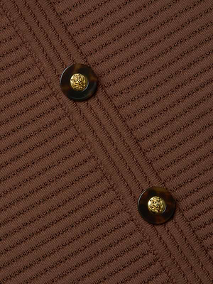 Taru Button-Front Mini Dress in Sepia Brown/Gold | L'AGENCE Taru Button-Front Mini Dress in Sepia Brown/Gold | L'AGENCE