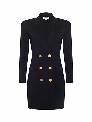 L'AGENCE Meyumi Knit Blazer Mini Dress - Black - XS L'AGENCE Meyumi Knit Blazer Mini Dress - Black - XS