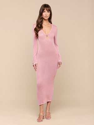 L'AGENCE Sydney Knit Dress In Lilas L'AGENCE Sydney Knit Dress In Lilas