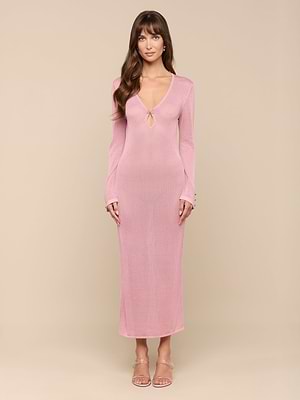 L'AGENCE Sydney Knit Dress In Lilas L'AGENCE Sydney Knit Dress In Lilas