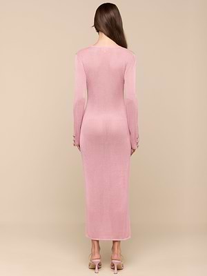 L'AGENCE Sydney Knit Dress In Lilas L'AGENCE Sydney Knit Dress In Lilas