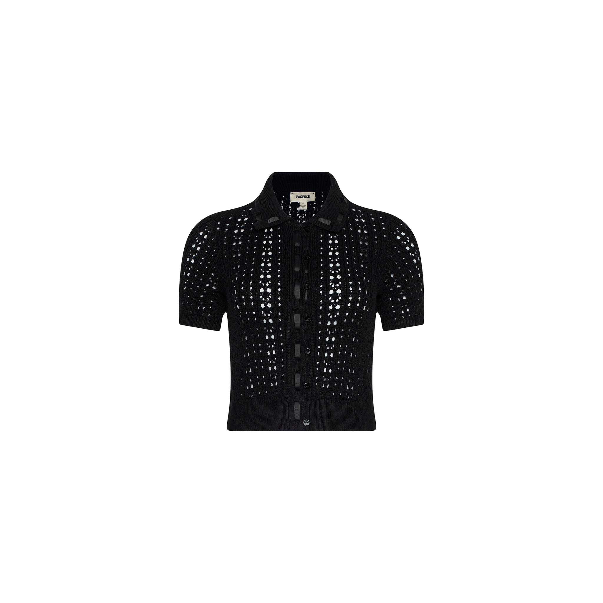 Ninette Knit Top in Black/Black | L'AGENCE Ninette Knit Top in Black/Black | L'AGENCE
