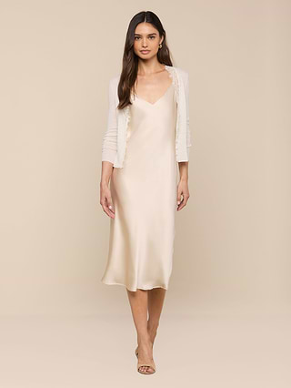 L'AGENCE Eluna Cardigan Top in Ivory