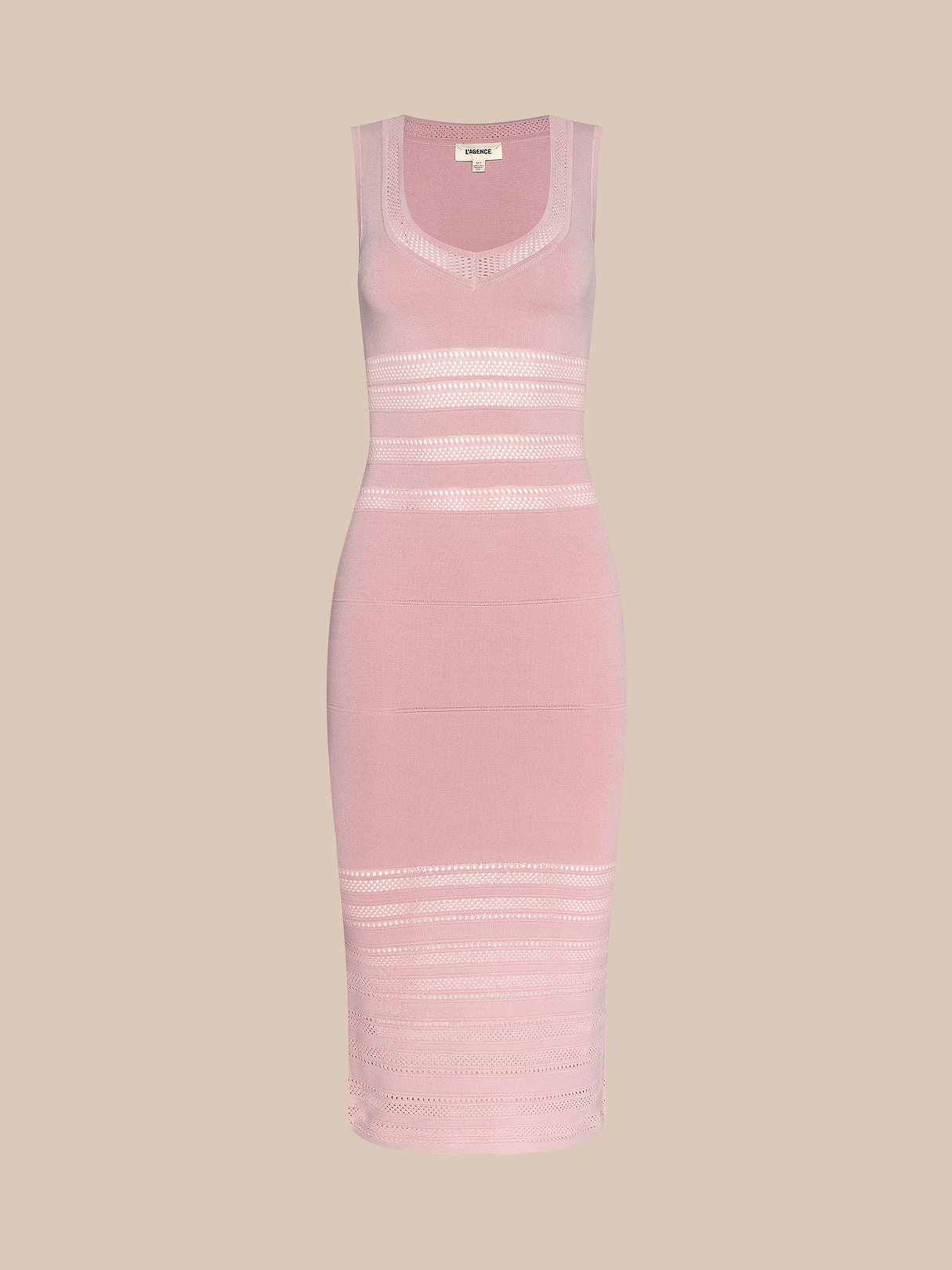 Taren Knit Dress in Misty Rose | L'AGENCE