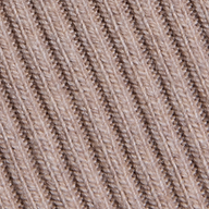 Close-up of the Hail Cabled Cardigan’s beige, ribbed knit fabric, featuring diagonal lines and textured stitching that evoke the cozy charm of classic cable knits.