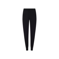 Black Tamaris Cable Knit Pant with an elastic waistband, tapered legs, and soft knit seams.