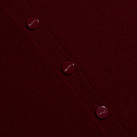 Malone Cashmere Cardigan in cherry red with a crewneck and matching buttons.