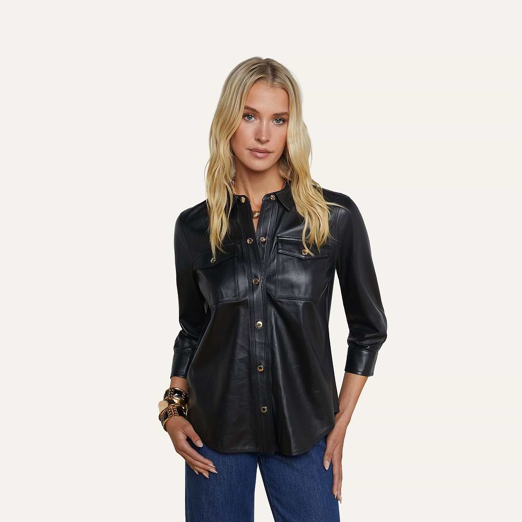 Avina Leather Shirt