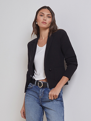 Sofia Knit Blazer blazer L'AGENCE   