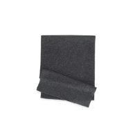 A folded charcoal grey Palais Cashmere scarf.