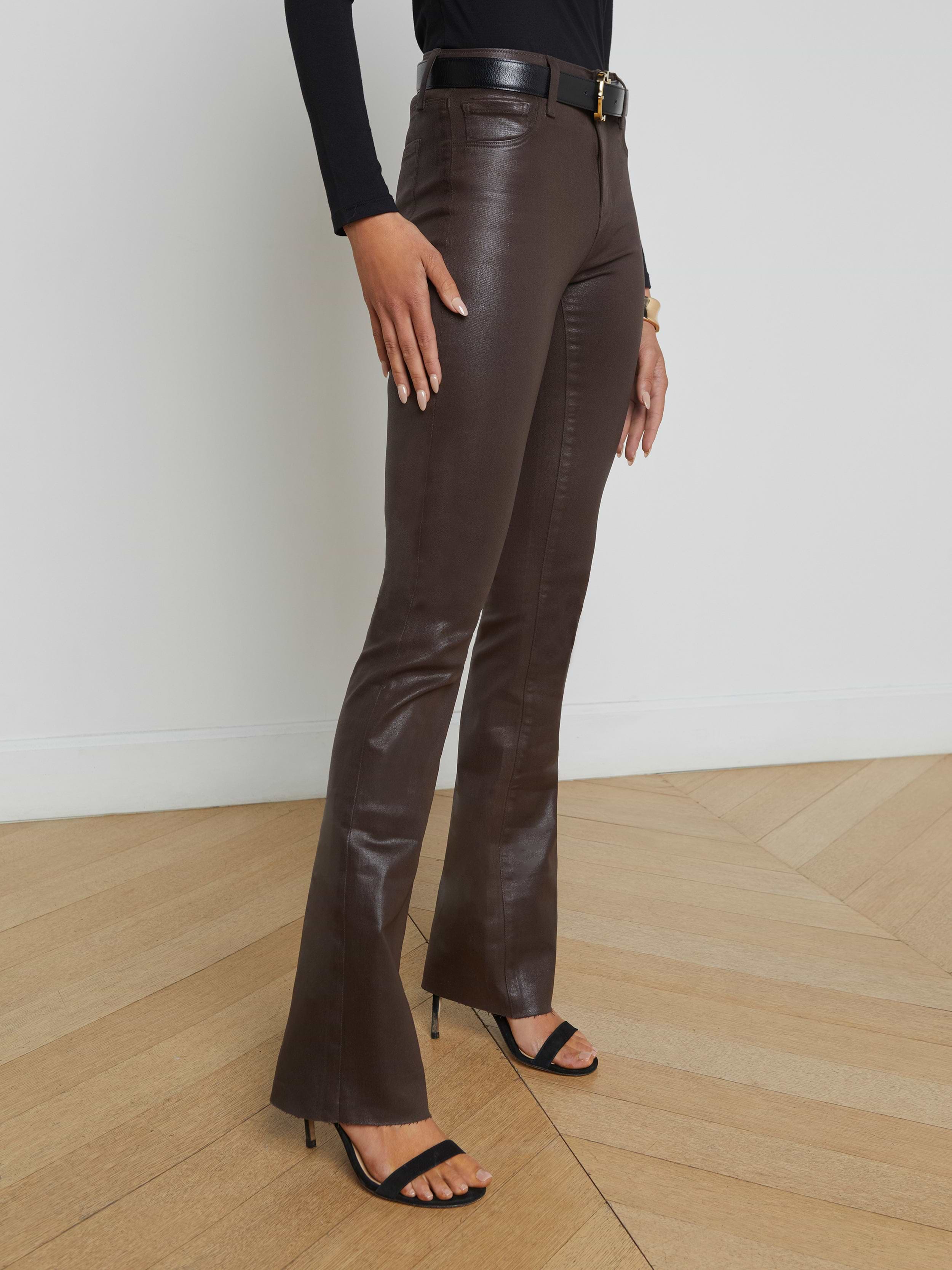 Ruth Coated Straight-Leg Jean jean L'AGENCE Sale