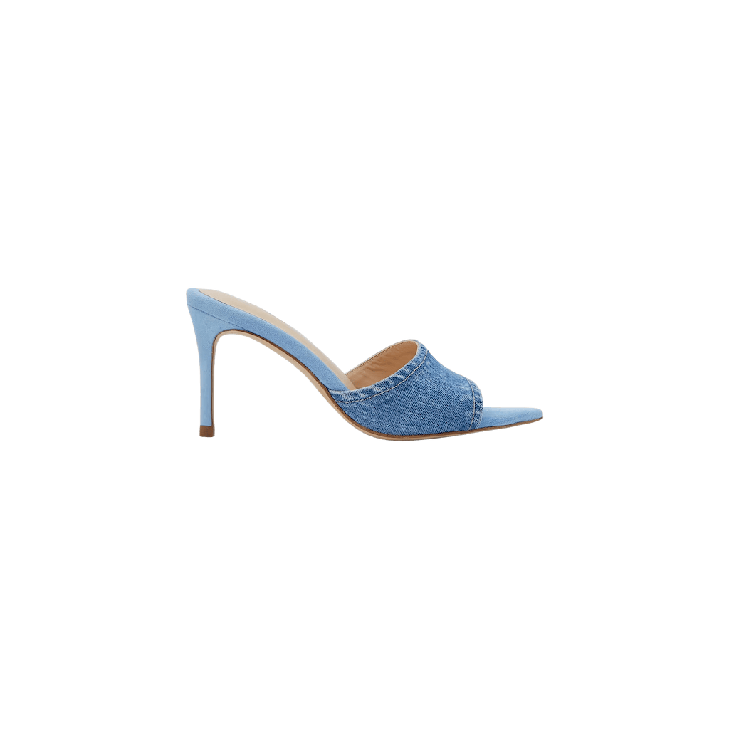 Lolita Denim Open Toe Mule