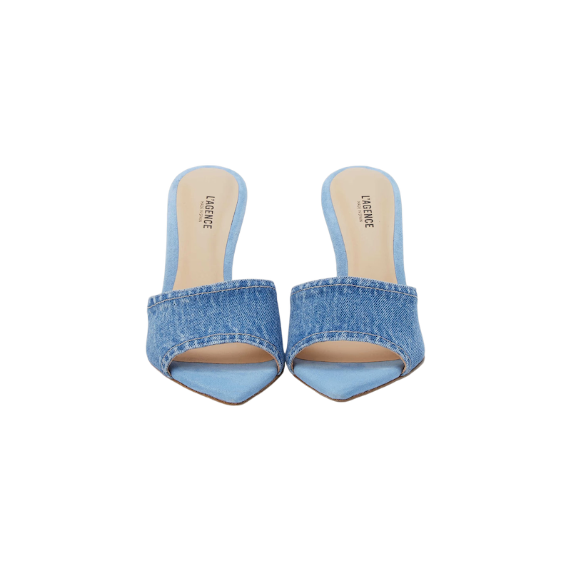 Lolita Denim Open-Toe Mule