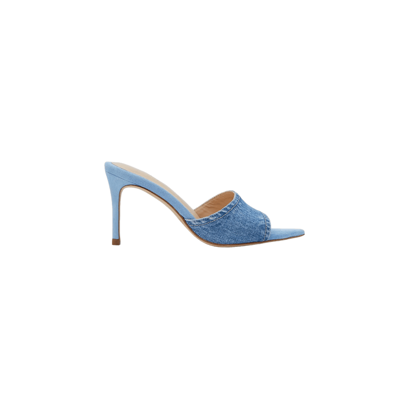Lolita Denim Open-Toe Mule