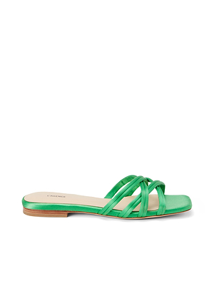 Abelle Satin Flat Sandal shoes L'AGENCE Sale