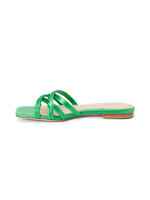 Abelle Satin Flat Sandal shoes L'AGENCE Sale
