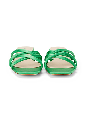 Abelle Satin Flat Sandal shoes L'AGENCE Sale