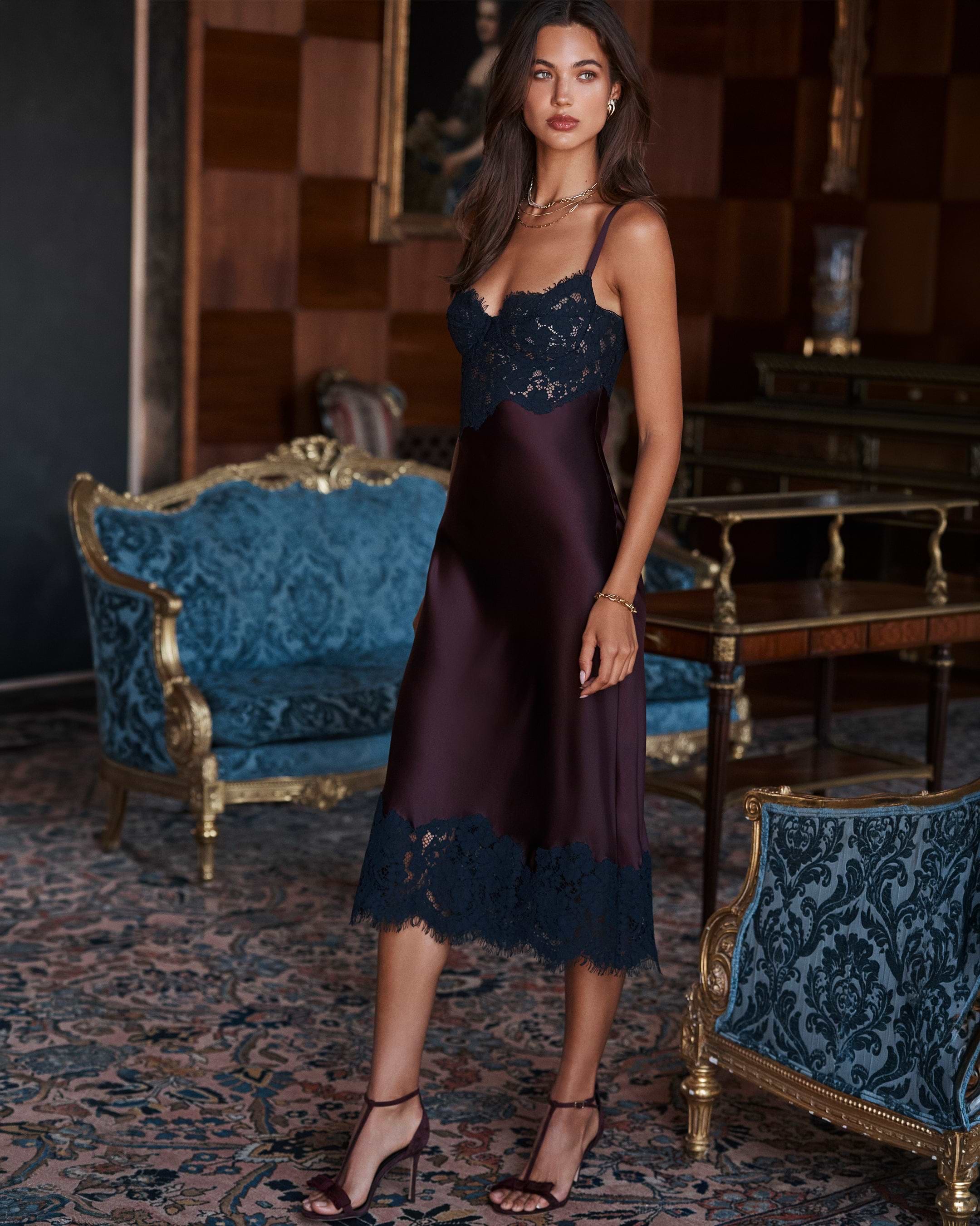 Tiani Bustier Dress in Lilas | L'AGENCE