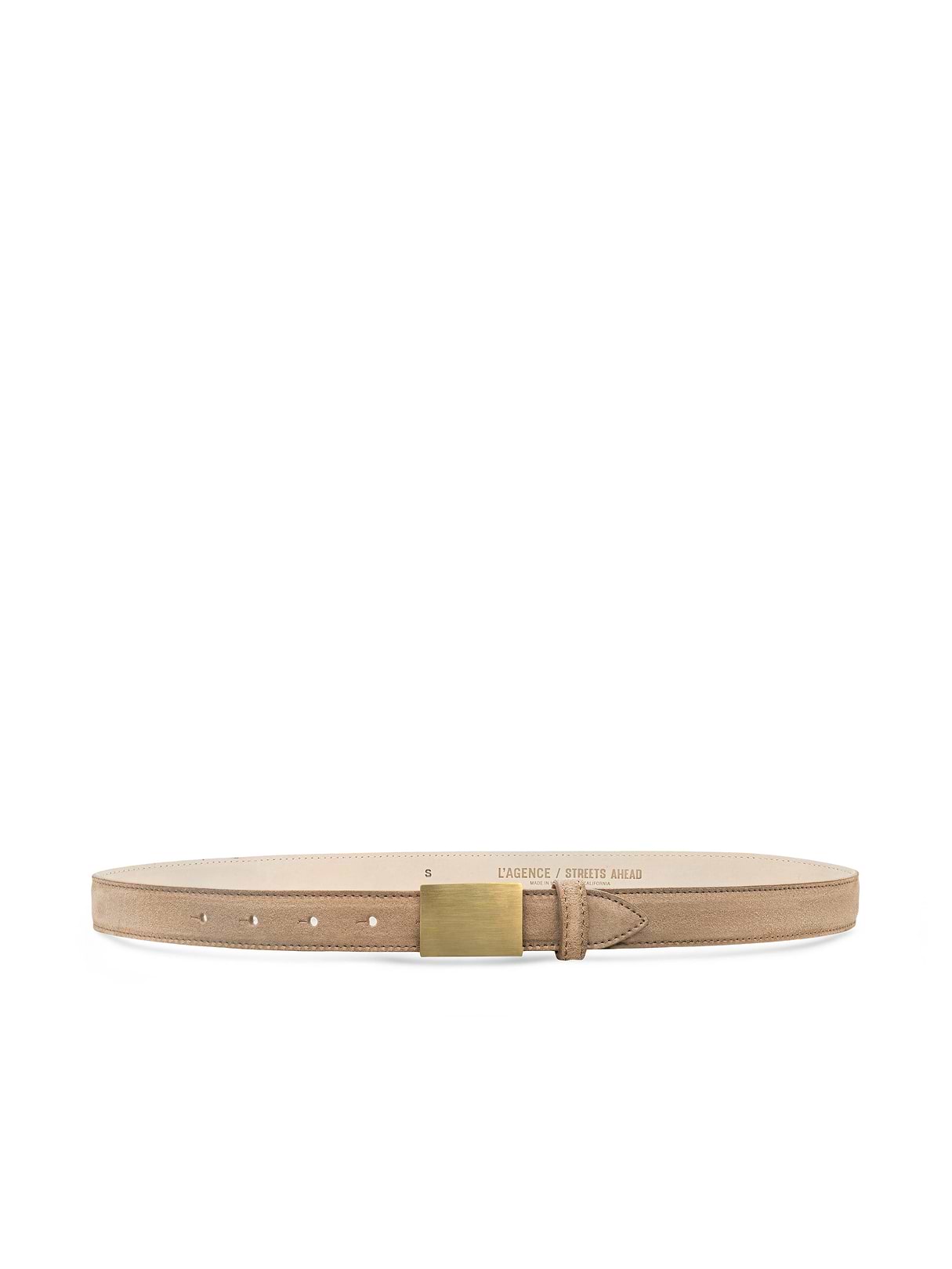 Amis Suede Belt in Cappuccino | L'AGENCE