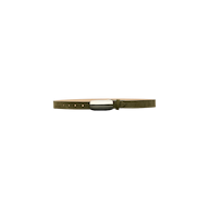 The Marlowe Suede Belt, featuring a sleek silver-plated rectangular buckle and showcased against a clean white background, is perfect for complementing minimalist tailoring.