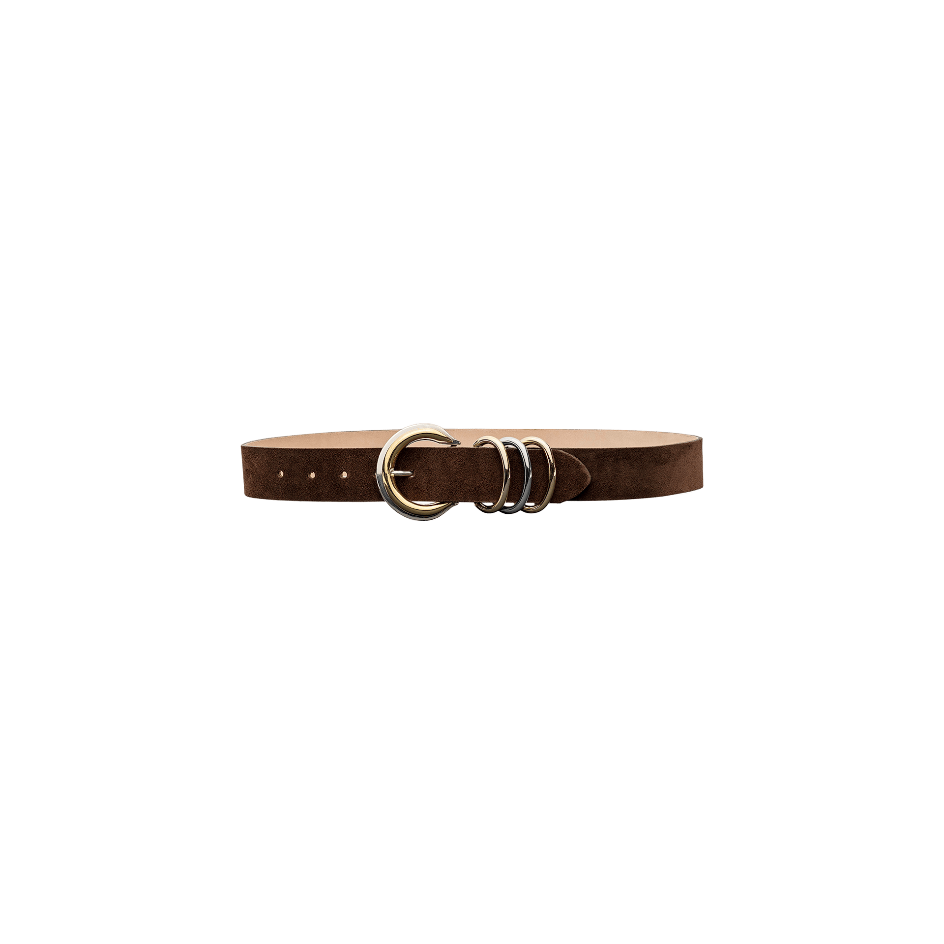Tobar Suede Belt in Chocolate | L'AGENCE