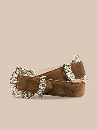 tobacco suede belt 1" in The Dapper Classics philosophy is simple L'AGENCE Chayenne Suede Belt In