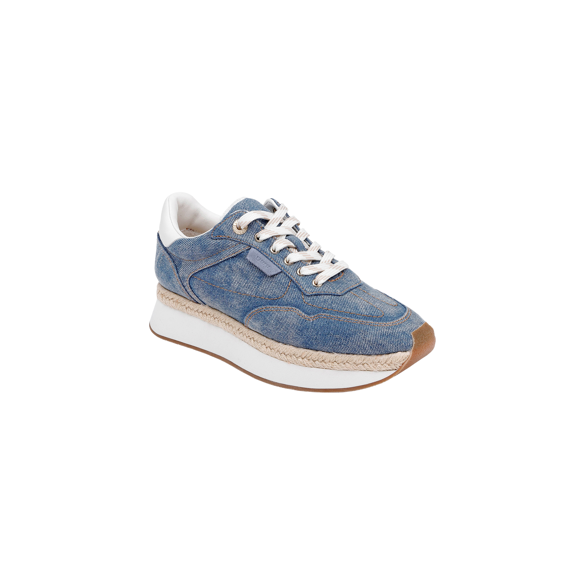 Ivone Platform Sneaker in Light Denim | L'AGENCE