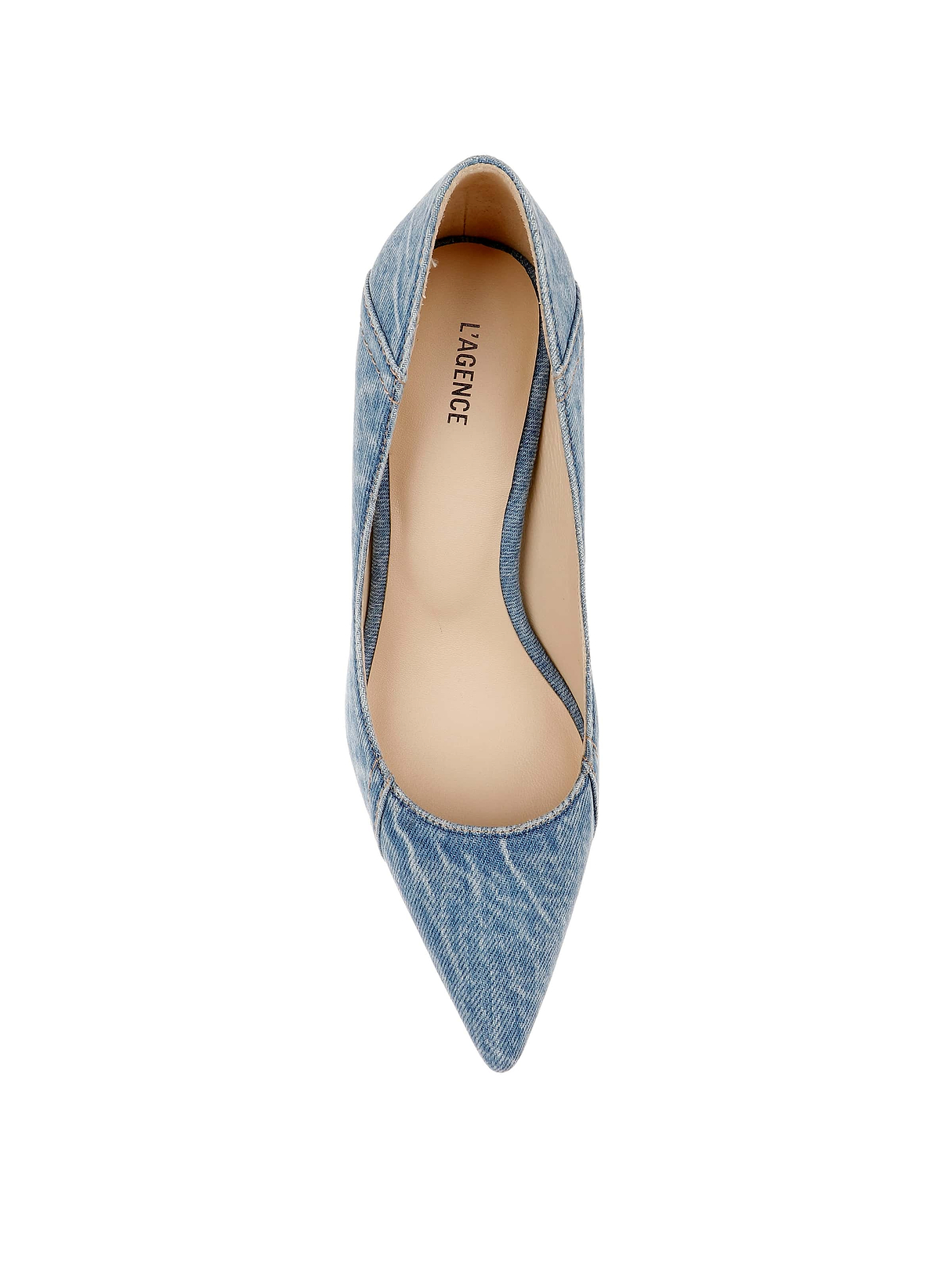 Maelle Denim Pump in Light Blue Denim | L'AGENCE