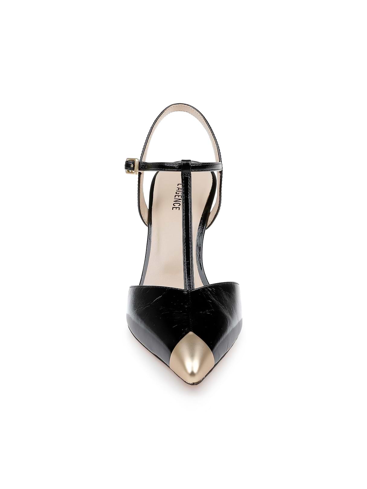 Kaveh Slingback Pump in Black Patent | L'AGENCE