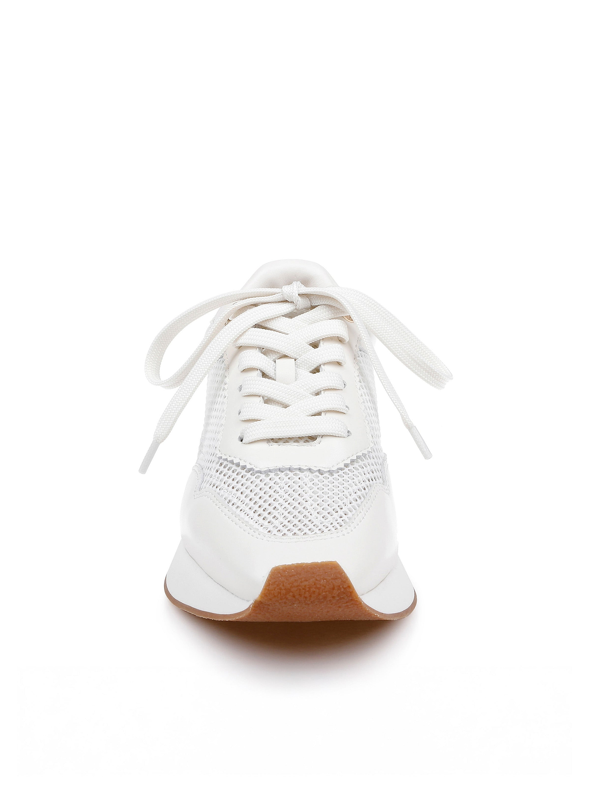 Deepa Platform Sneaker in White Leather | L'AGENCE
