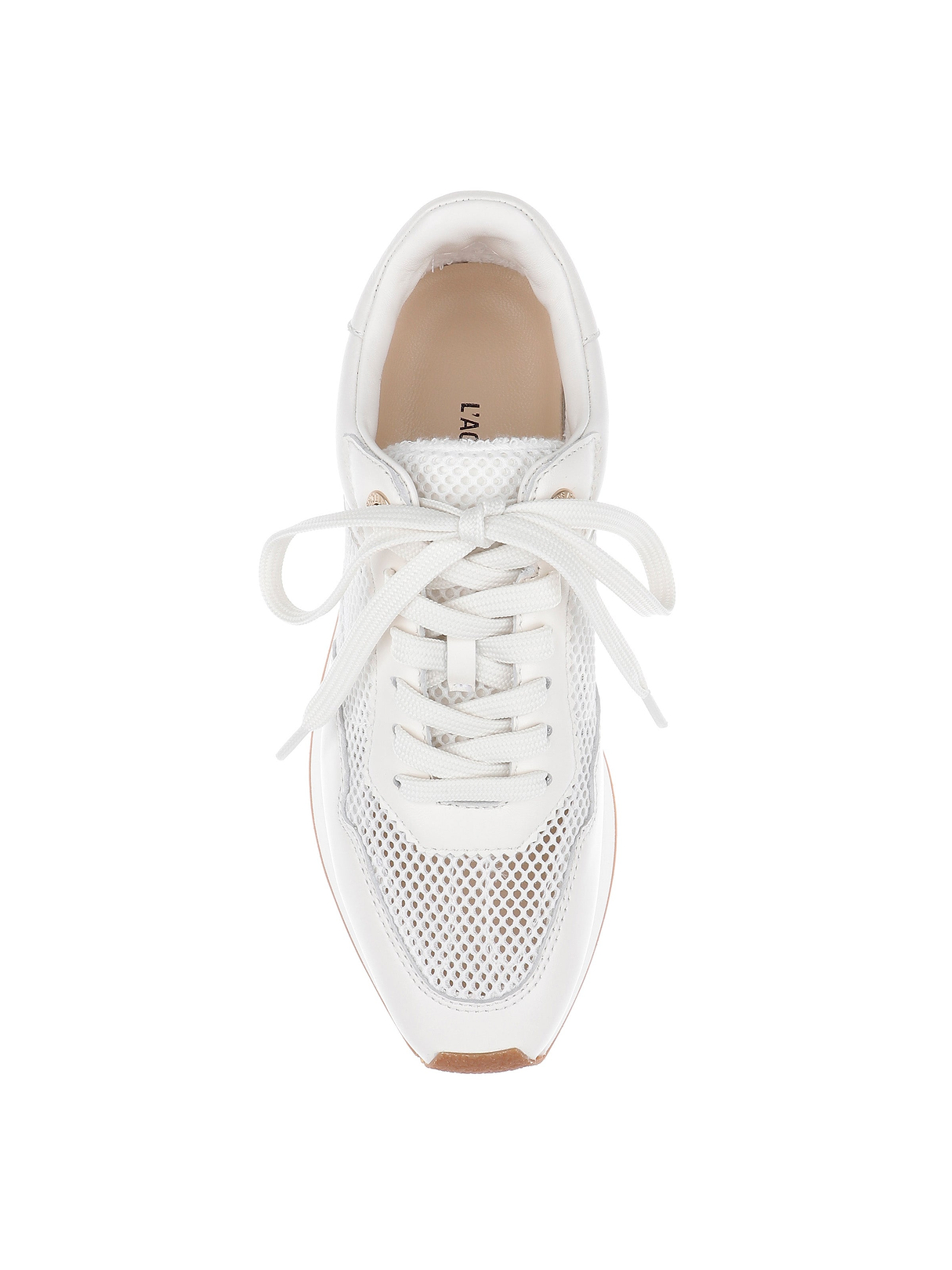 Deepa Platform Sneaker in White Leather | L'AGENCE