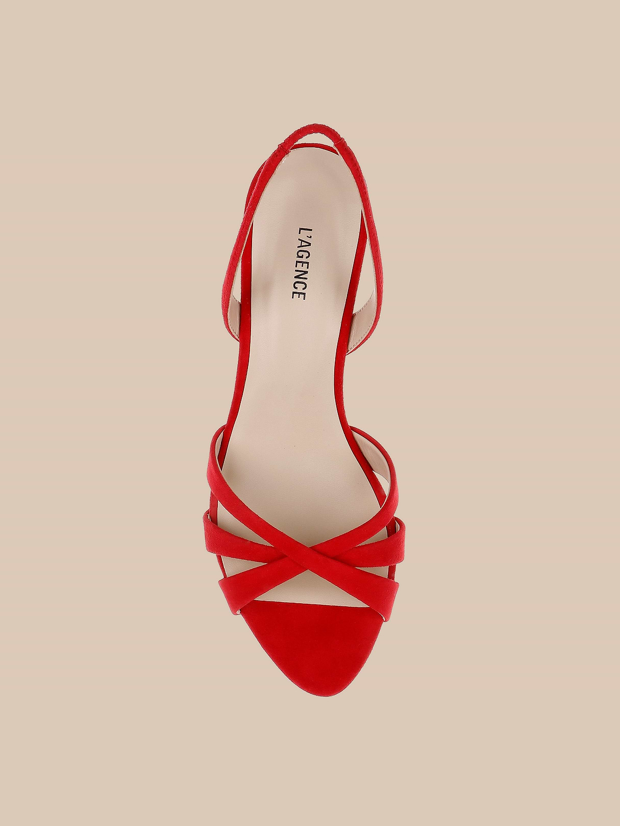 Colwill Slingback Sandal in Red Suede | L'AGENCE