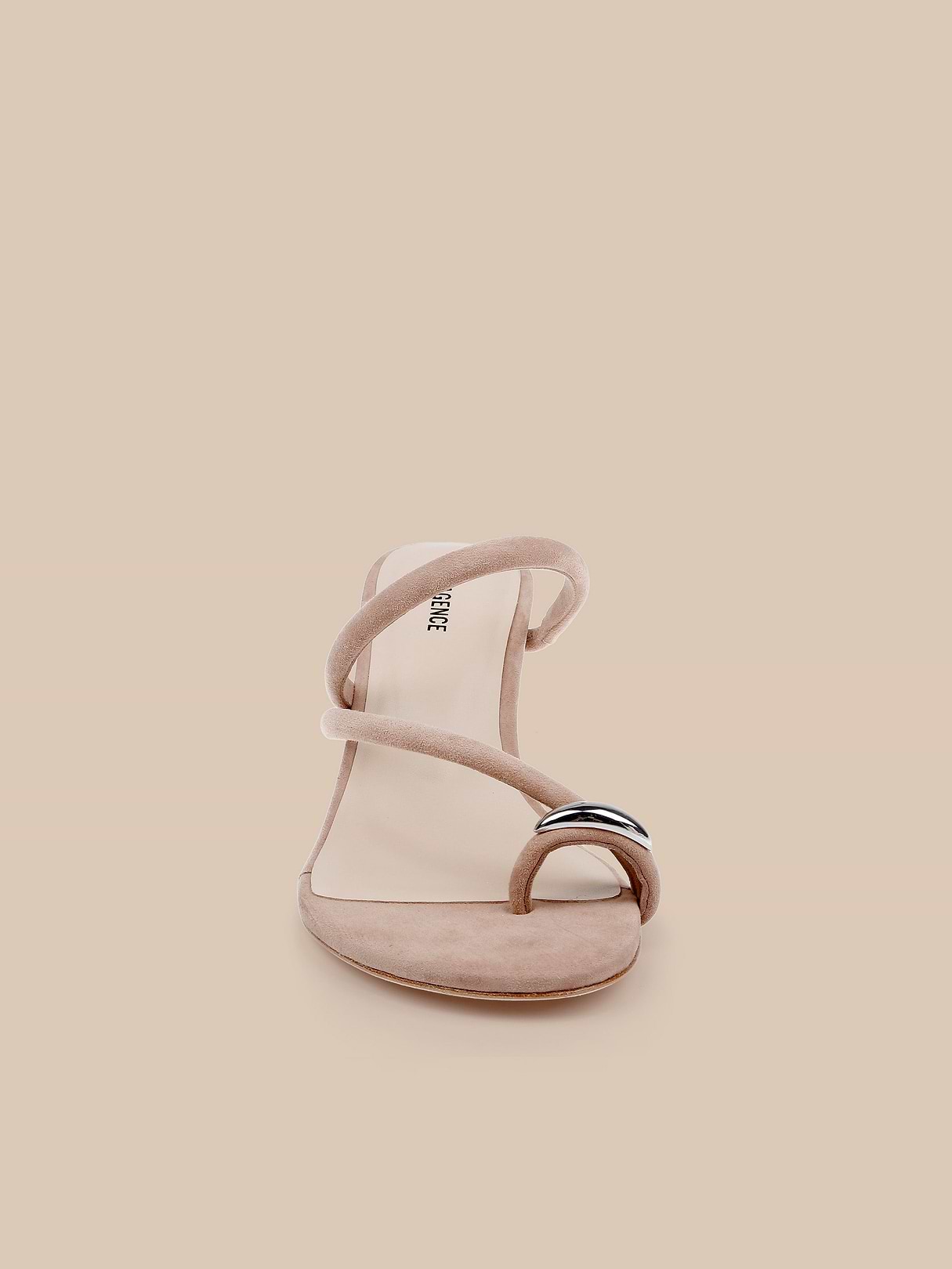Maritza Wedge Sandal in Cappuccino Suede | L'AGENCE