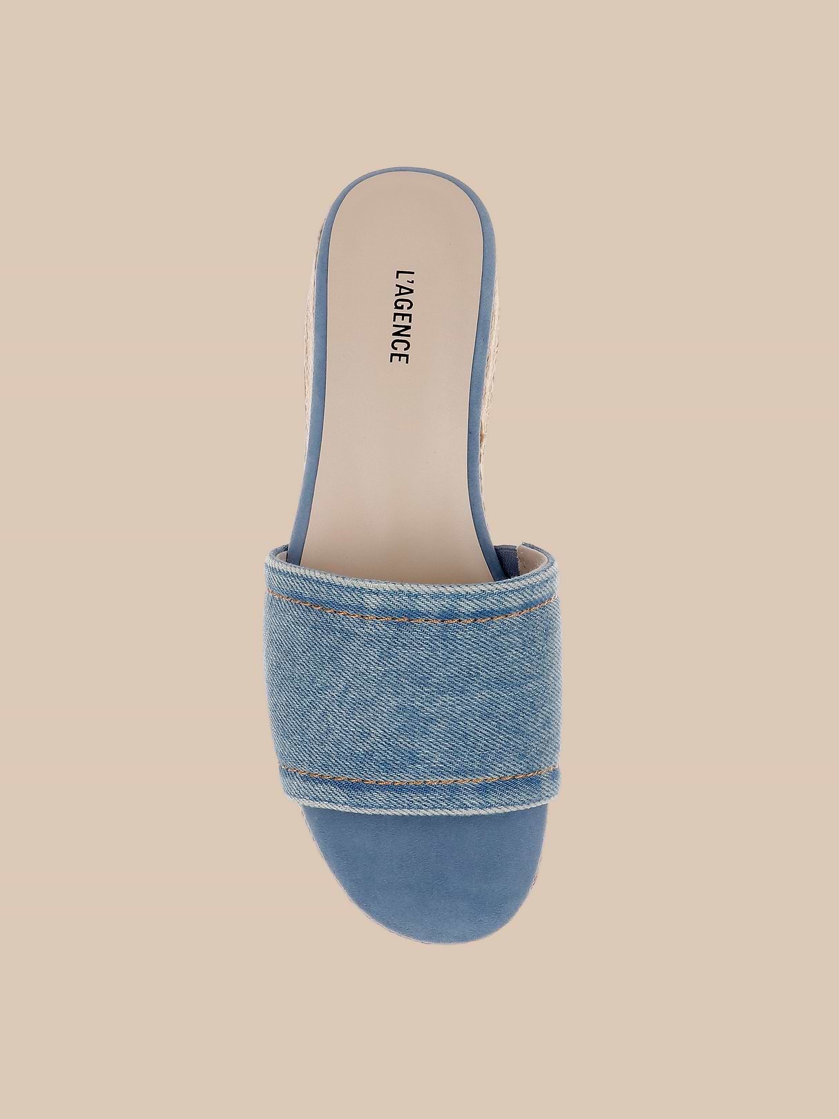 Ramani Denim Espadrille in Light Denim | L'AGENCE